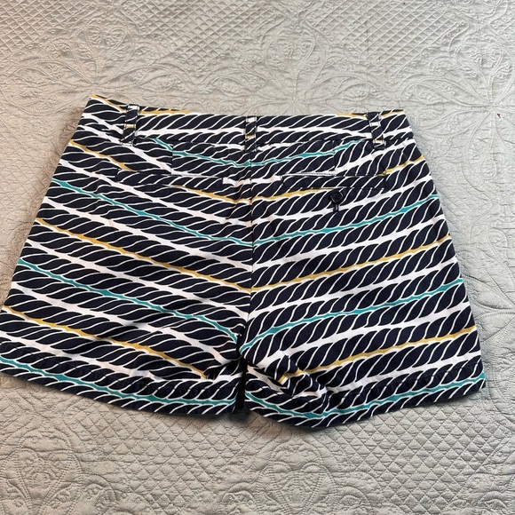 J. Crew Chino with Navy and Yellow Leaf Pattern - Picture 5 of 6